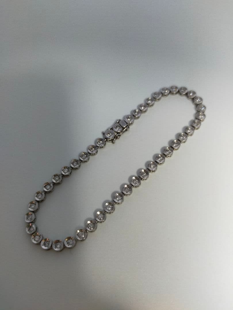 pt850 天然ダイヤモンド テニスブレス 1ct 1カラット プラチナ