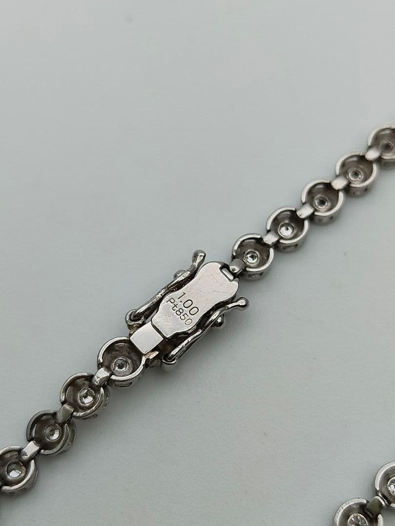 pt850 天然ダイヤモンド テニスブレス 1ct 1カラット プラチナ