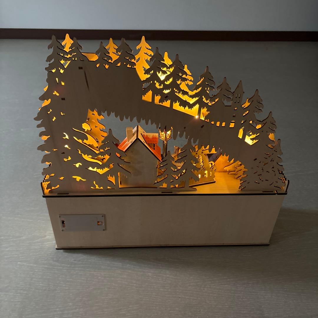 木製クリスマスLEDアドベントカレンダー