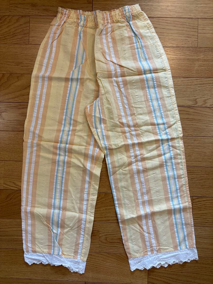 KID BLUE イエロー ストライプ パジャマ 新品未使用タグ付き