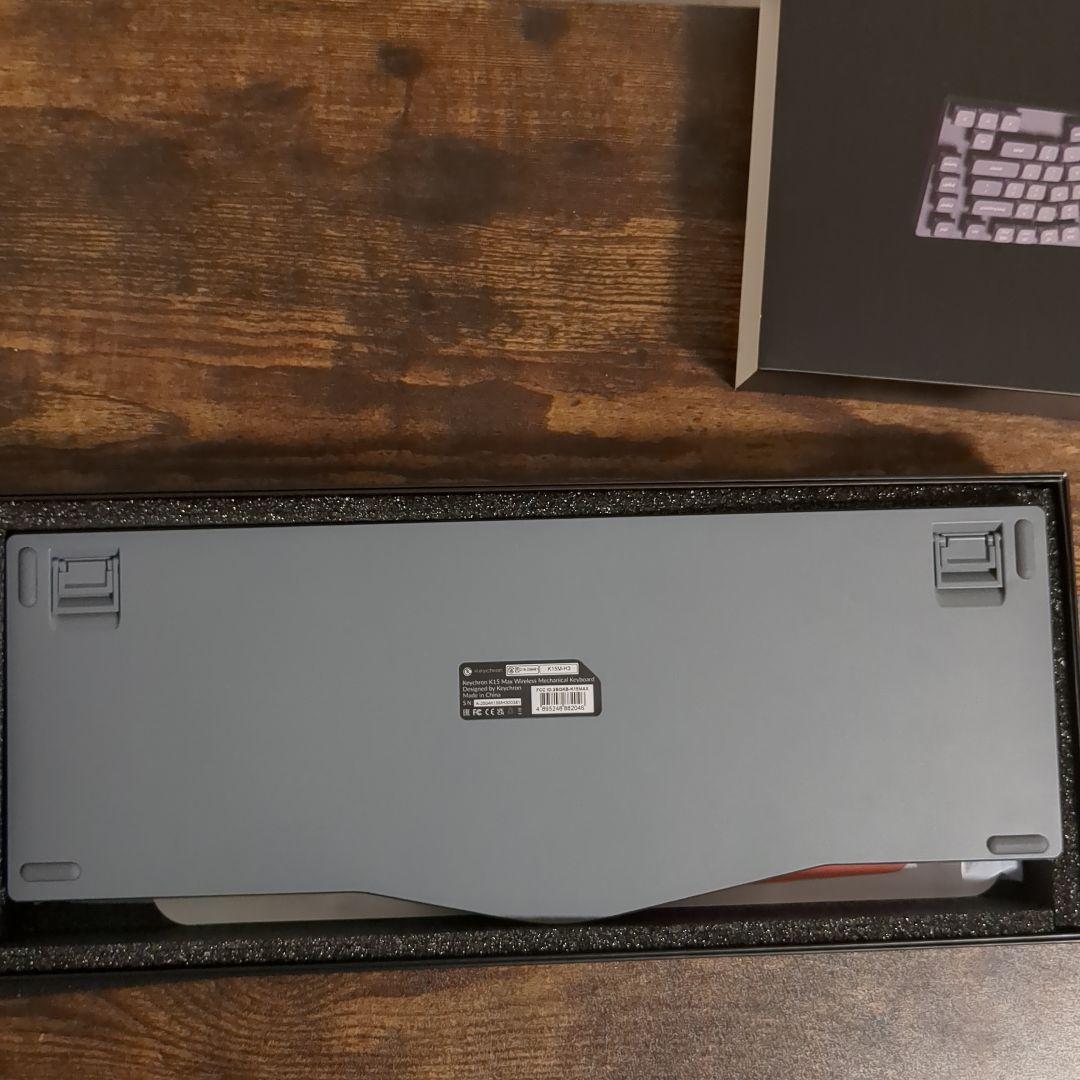 新品同様 Keychron K15 Max RGB ホットスワップ対応　茶軸