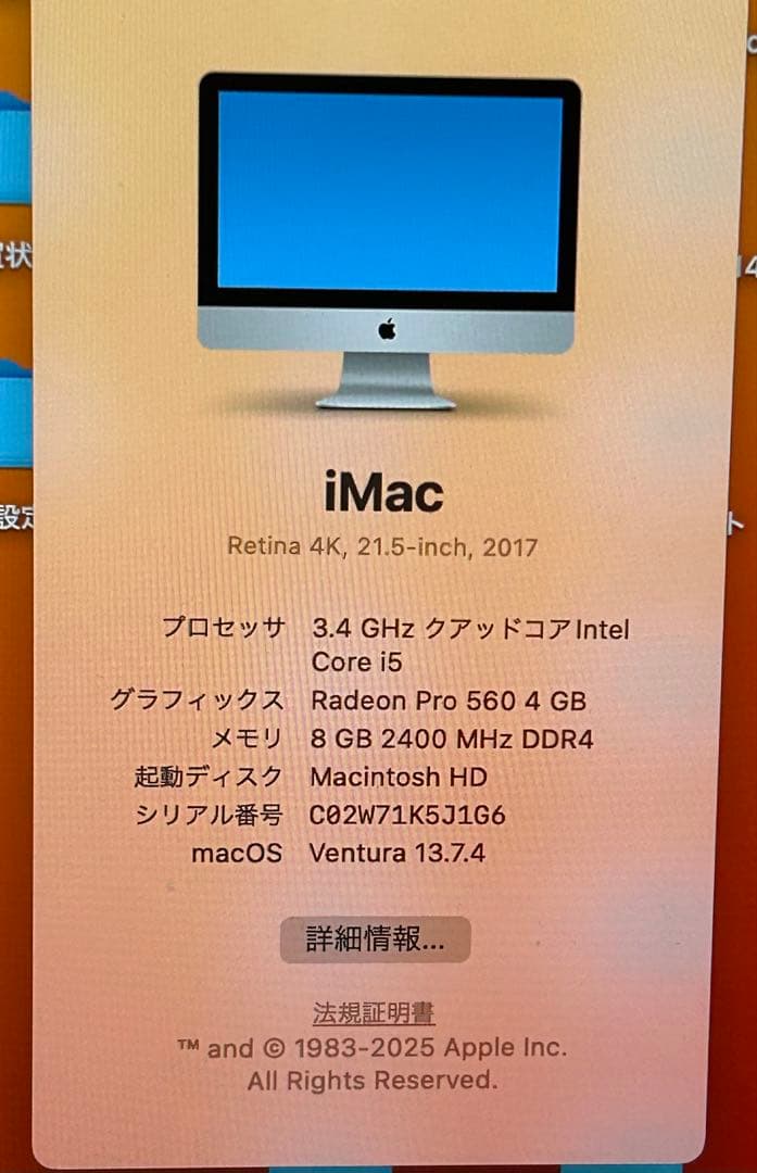 Apple iMac シルバー 本体 + キーボード・マウス