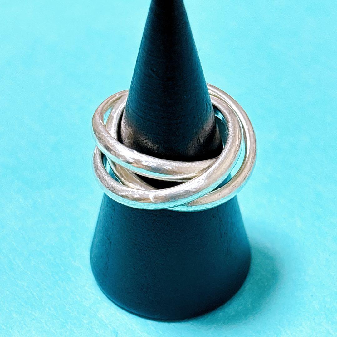 【美品】9号 Tiffany ティファニー トリニティ リング シルバー925