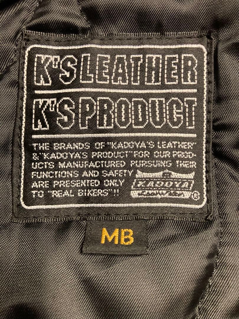 【美品】カドヤ　シングルレザージャケット パット&ライナー付き
