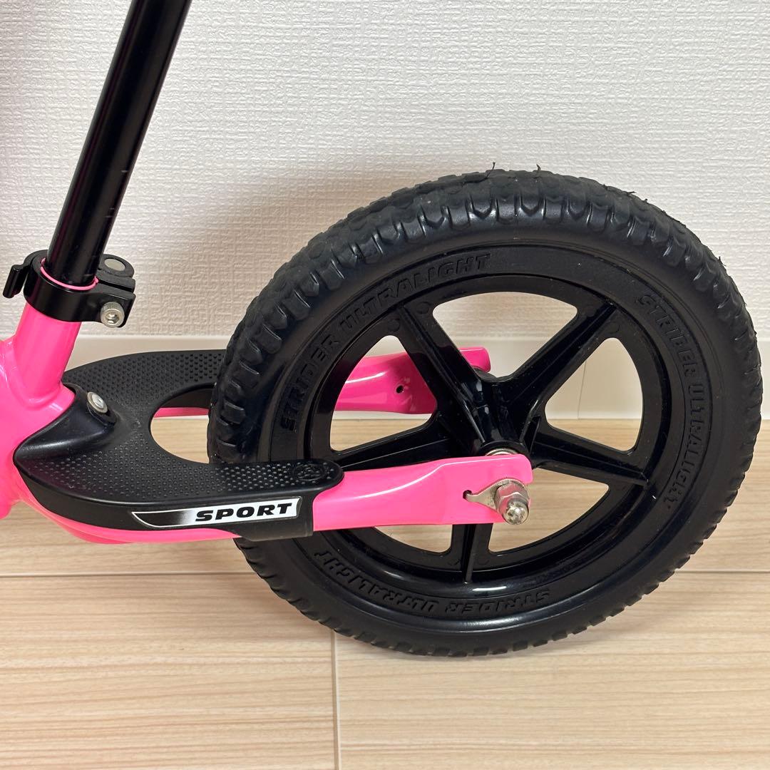 ✨美品✨ STRIDER ストライダーSPORT12 ピンク箱 取説 延長ポール