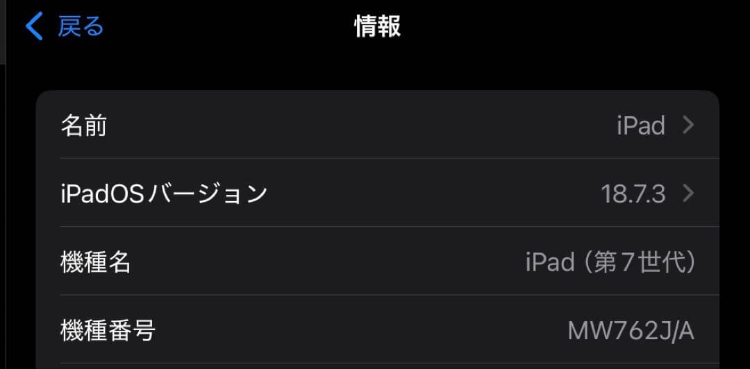 【美品】ipad 7世代 32GB wifiモデル