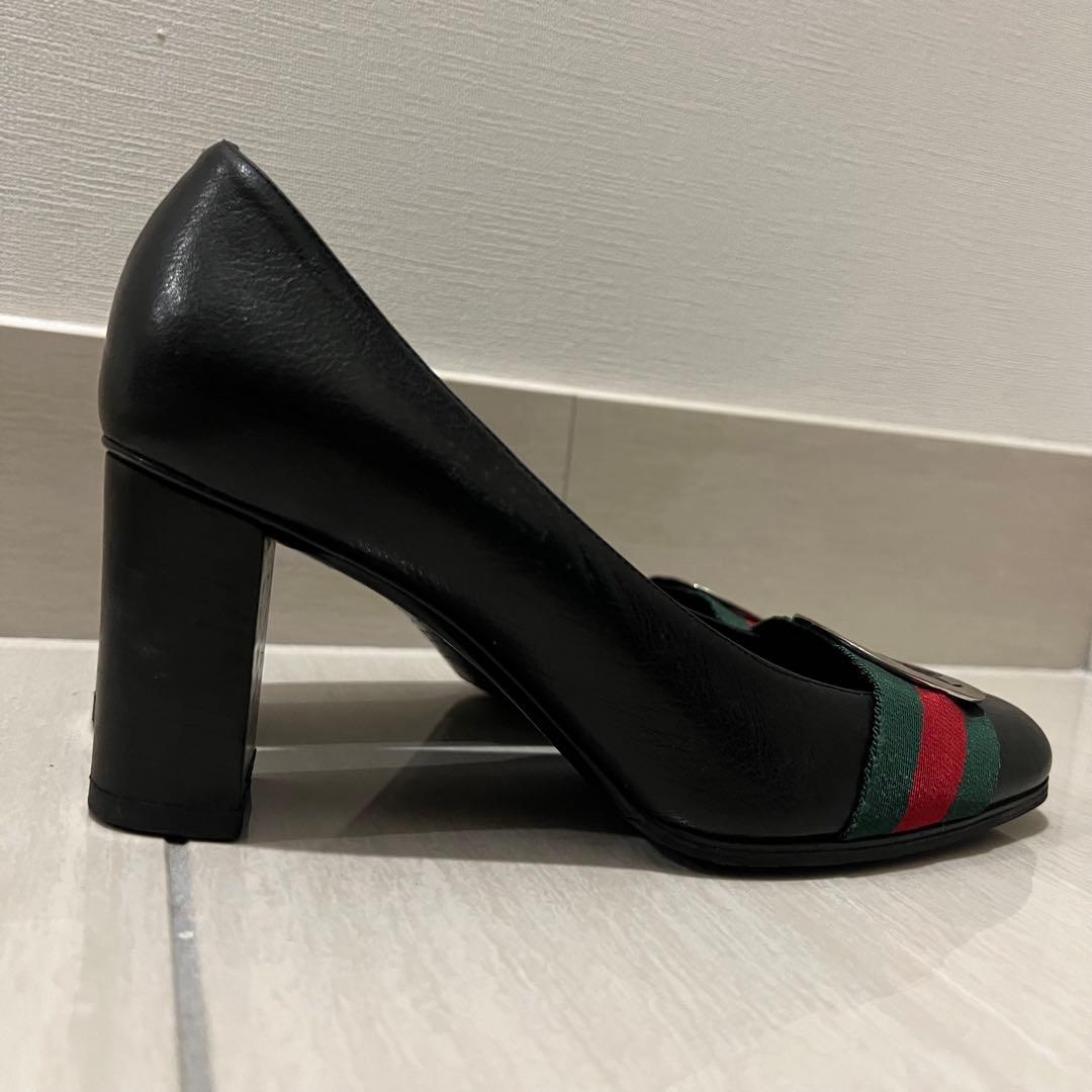 GUCCI GGマーク リボン パンプス　35 1/2
