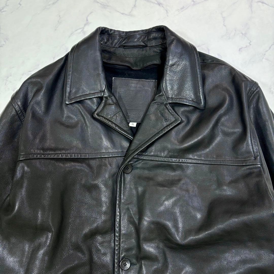 美品 COACH レザーコート XL フルグレインレザー ライナー取外し可 黒