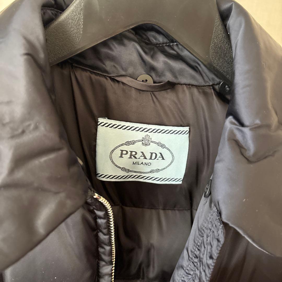 PRADA プラダファー付きロングダウンジャケット