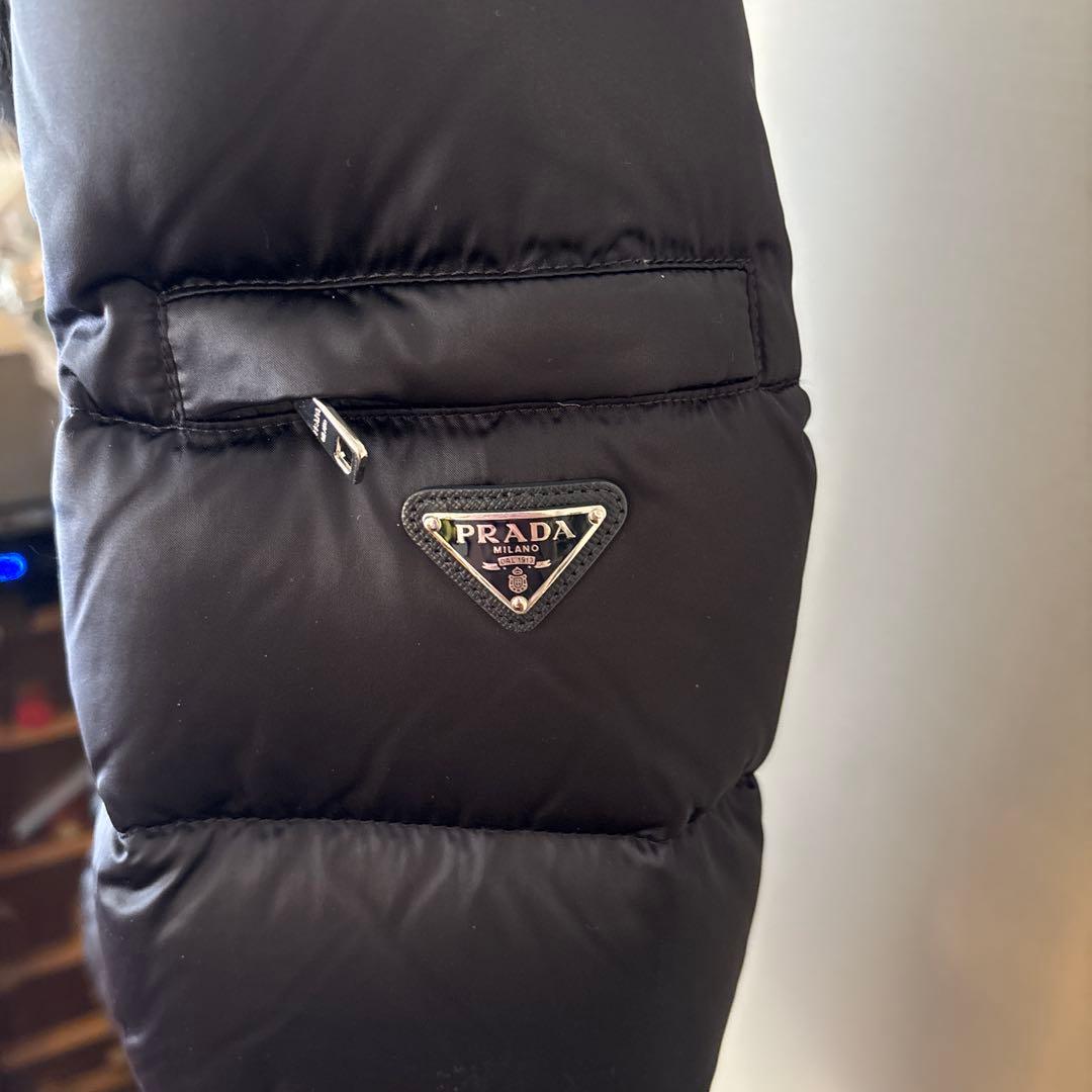 PRADA プラダファー付きロングダウンジャケット