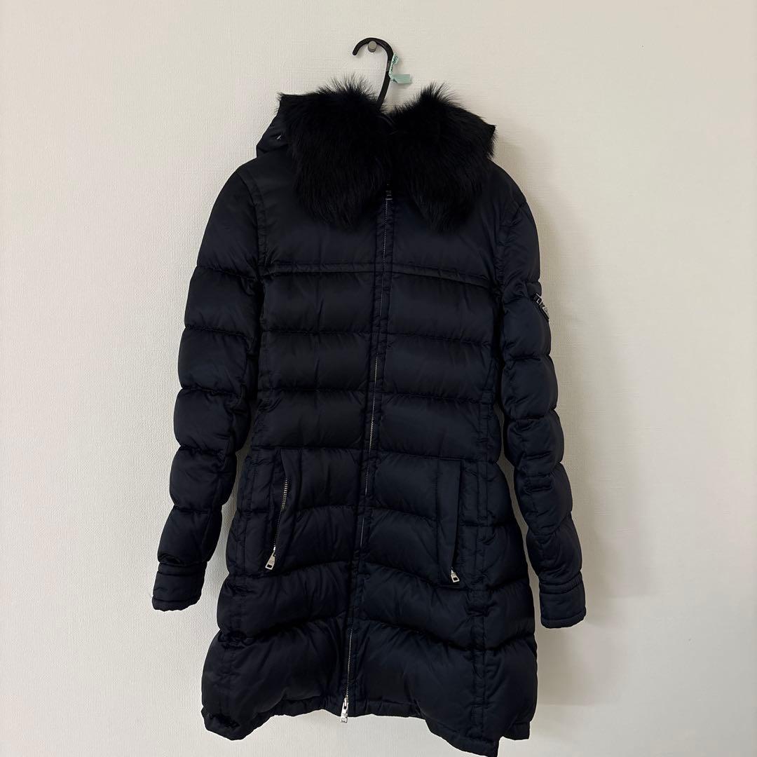 PRADA プラダファー付きロングダウンジャケット