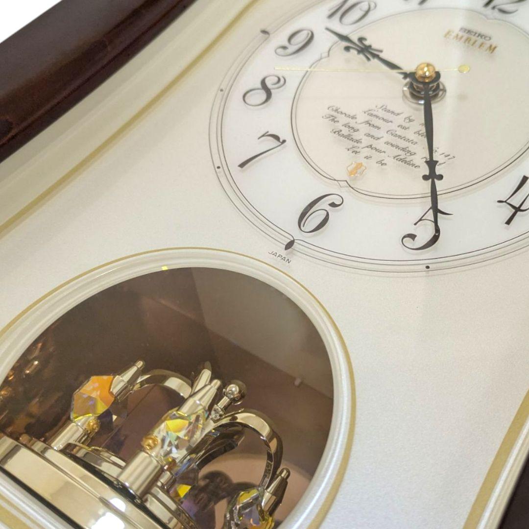 美品 SEIKO HW426B ダークブラウン 高級置時計　エンブレル セイコー