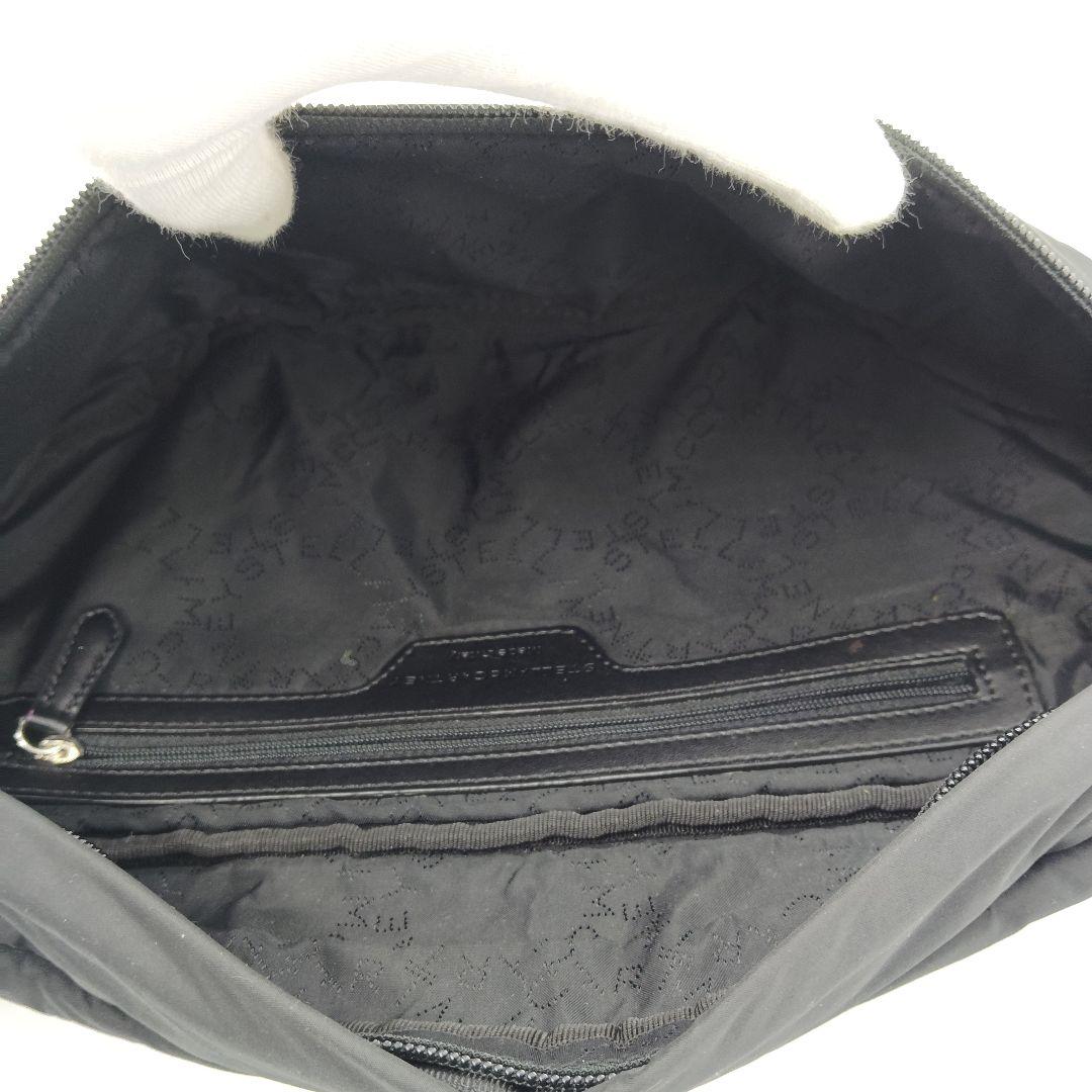 美品 ステラマッカートニー ウエストポーチ ボディバッグ 黒 ブラック 虹