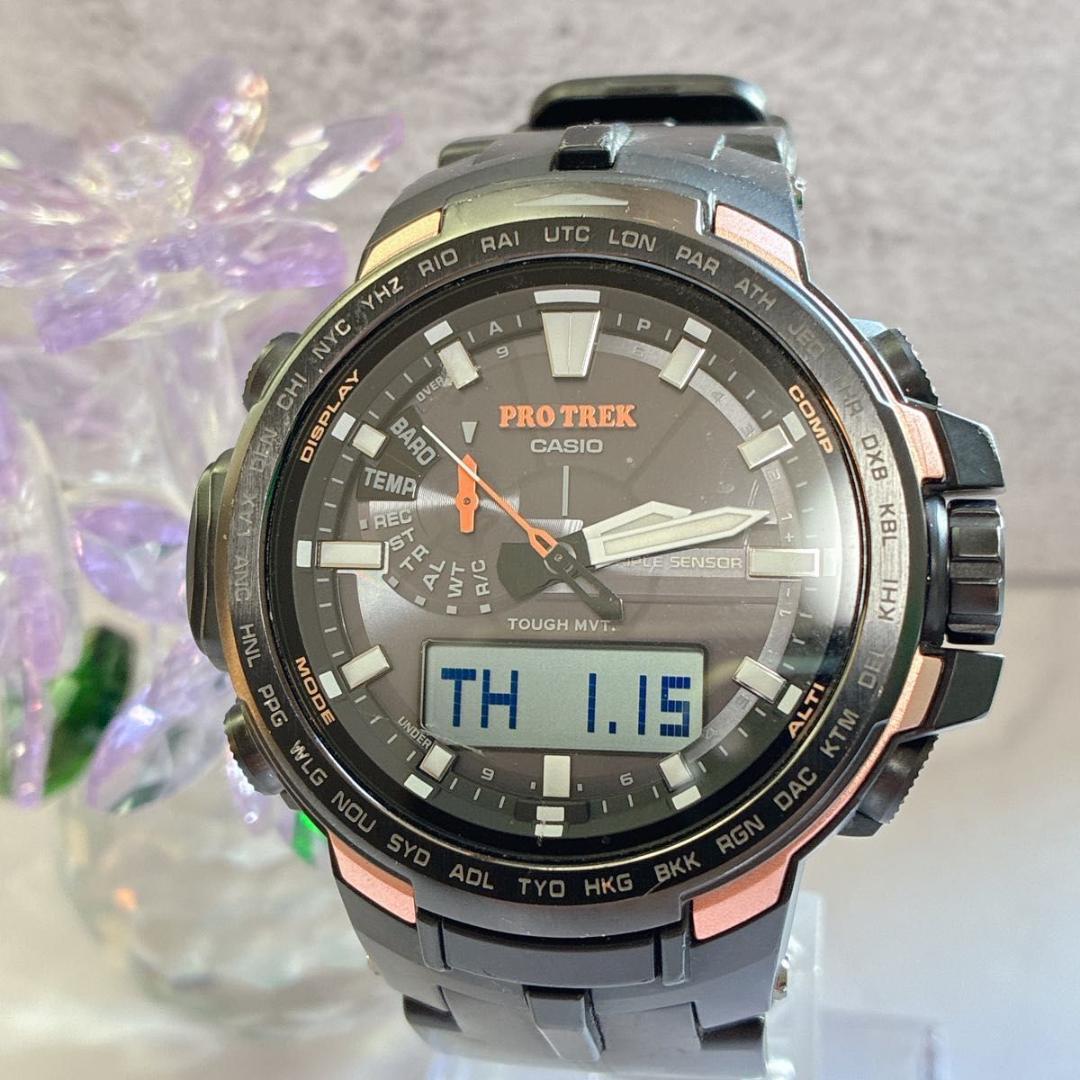 カシオ プロトレック 腕時計 ソーラー トリプルセンサー PRW-6100Y