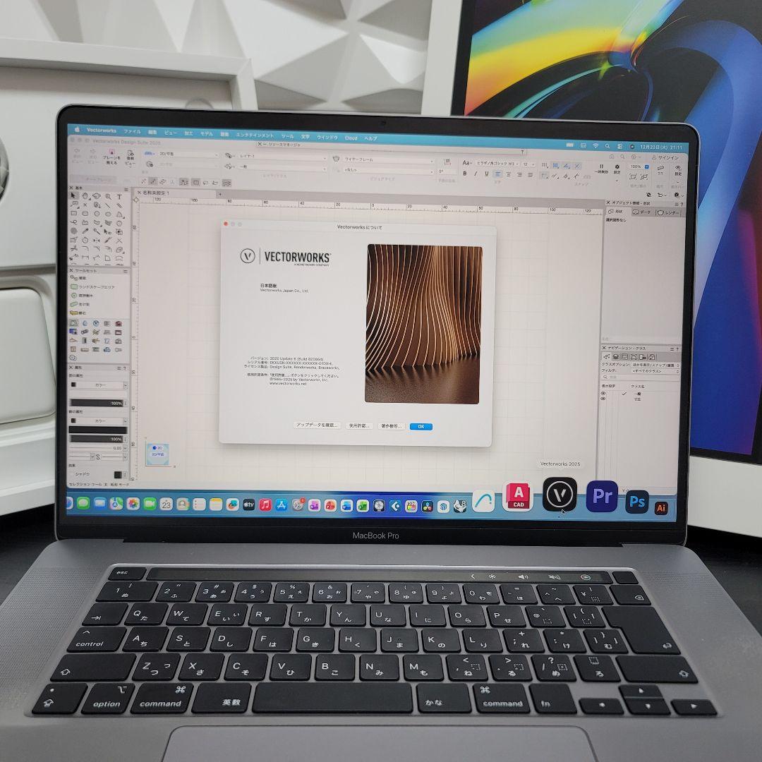 美品 MacBook Pro 16インチ i9 32/2TB CAD&3D設計