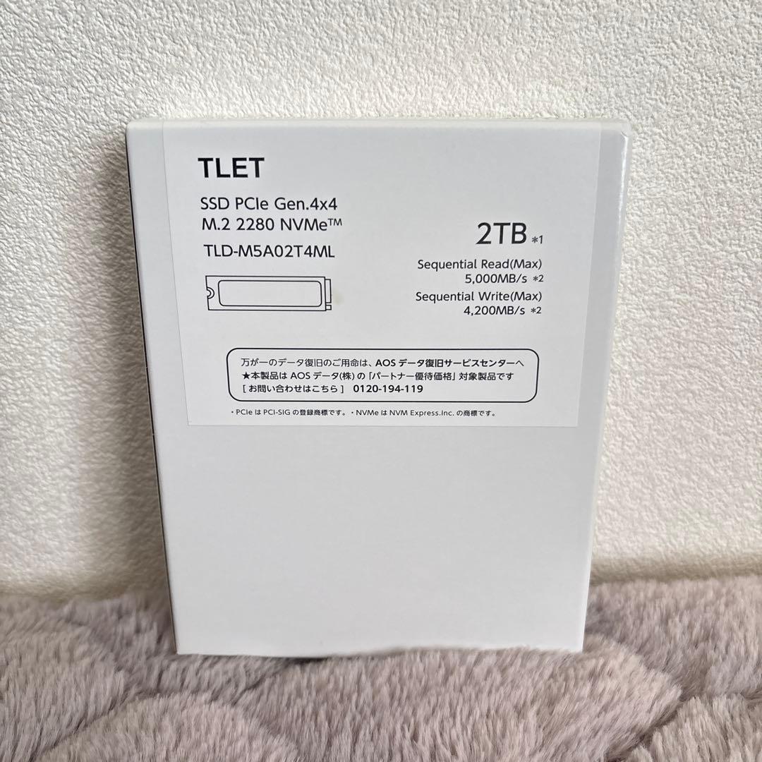 【未使用】東芝 TLET NVMe M.2 SSD 2TB PCIe 4.0