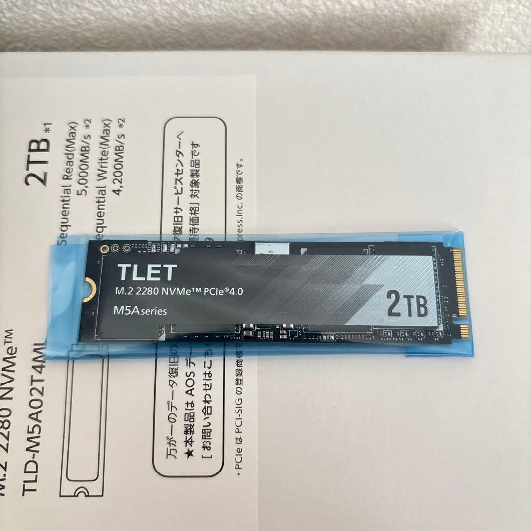 【未使用】東芝 TLET NVMe M.2 SSD 2TB PCIe 4.0