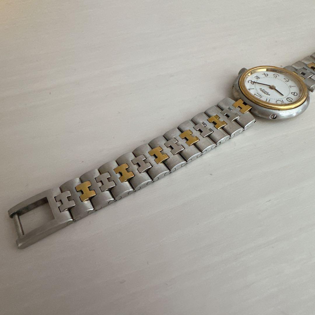エルメス クリッパー レディース腕時計 コンビ シルバー×ゴールド