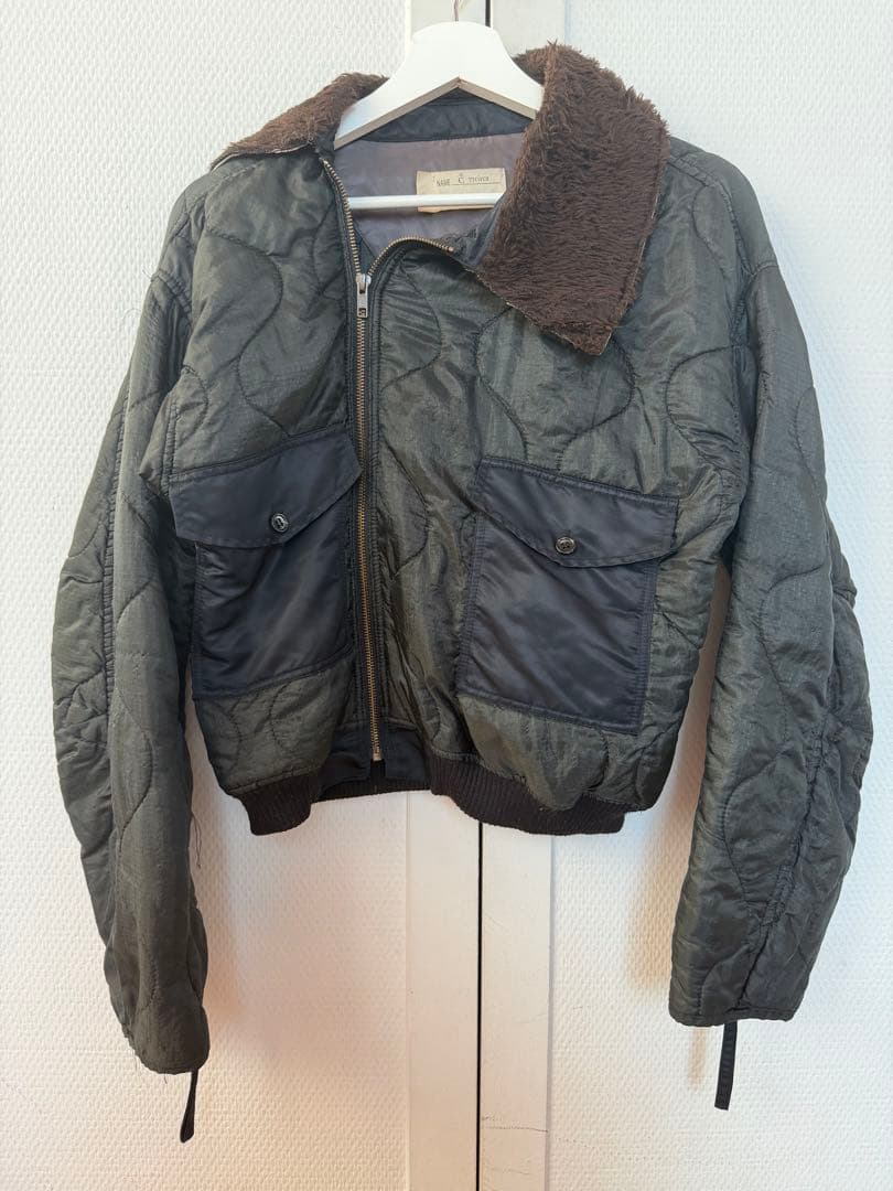 77circa キルティングボンバージャケット　ミリタリージャケット