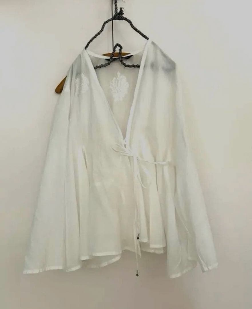 ミズイロインド チカンカリ刺繍 カディ　カシュクール ラバリジャケット