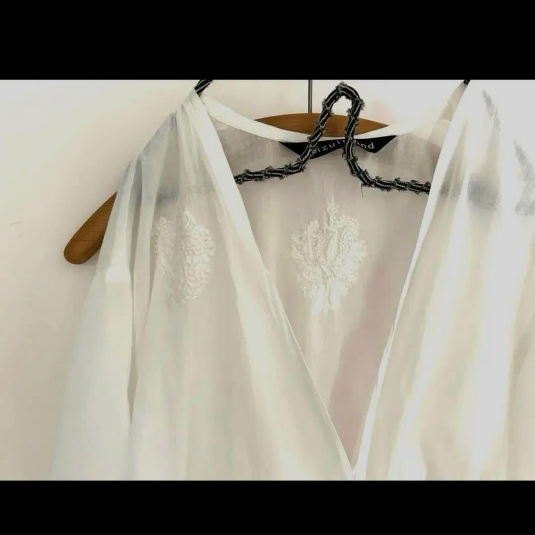 ミズイロインド チカンカリ刺繍 カディ　カシュクール ラバリジャケット