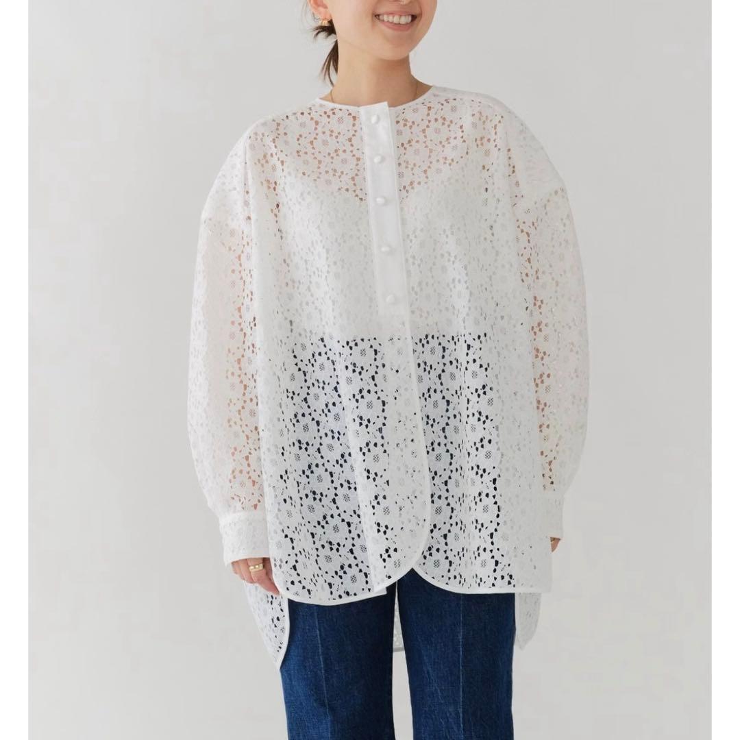 c*a様 yori ヨリ　フロッキーレースシャツ【2025AW】