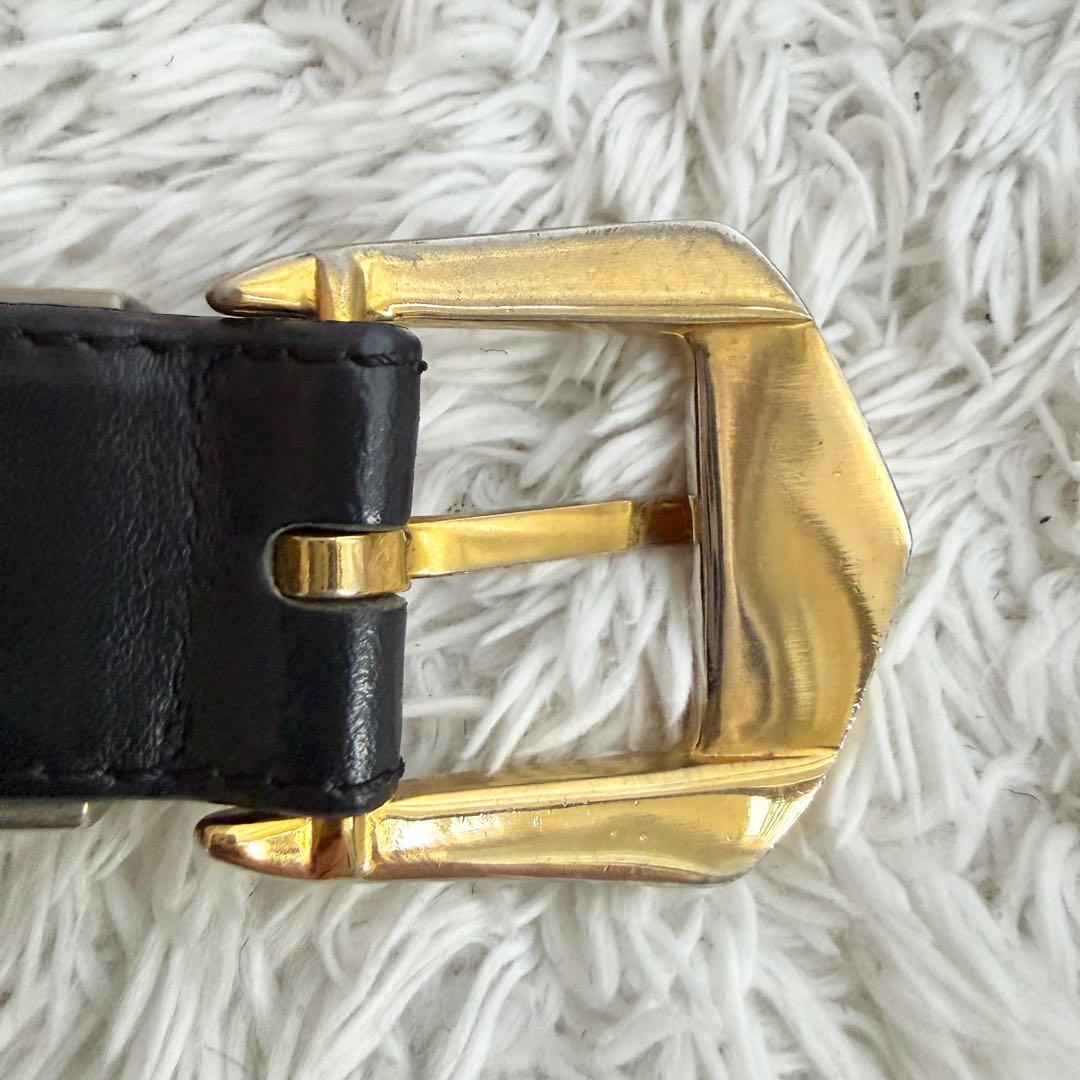 ジャンニヴェルサーチ 2連 メデューサ ベルト ブラック シルバー