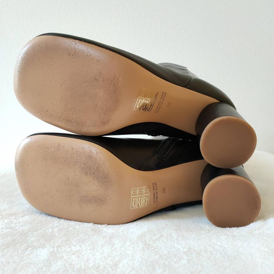 美品 アンスクリア INSCRIRE レザーブーツ ショートブーツ レディース