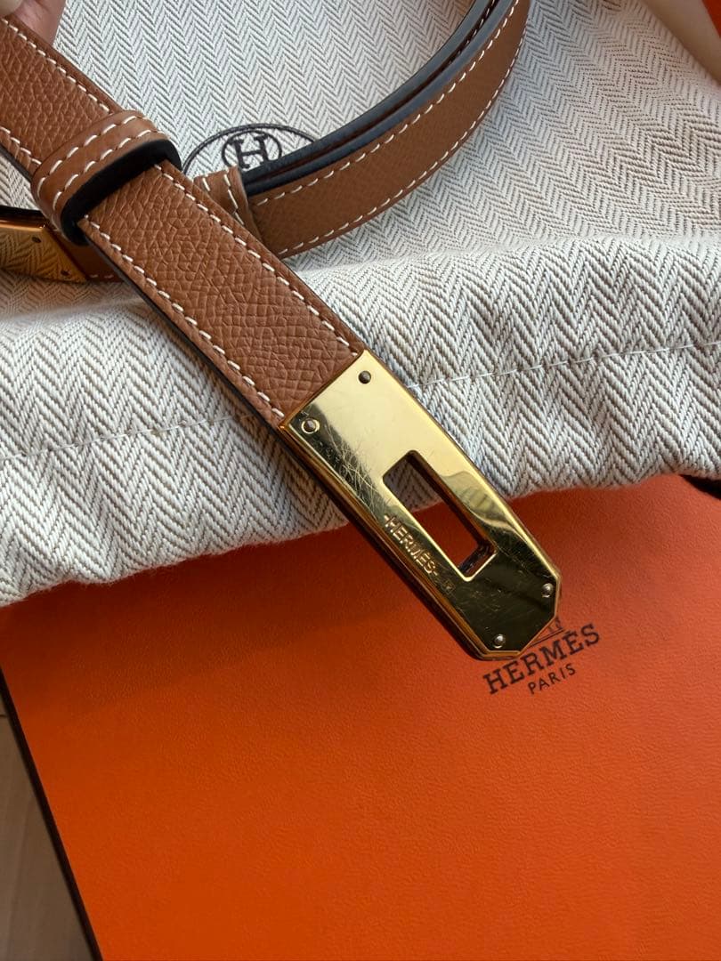 M様☆HERMES ケリーベルト/ ゴールド