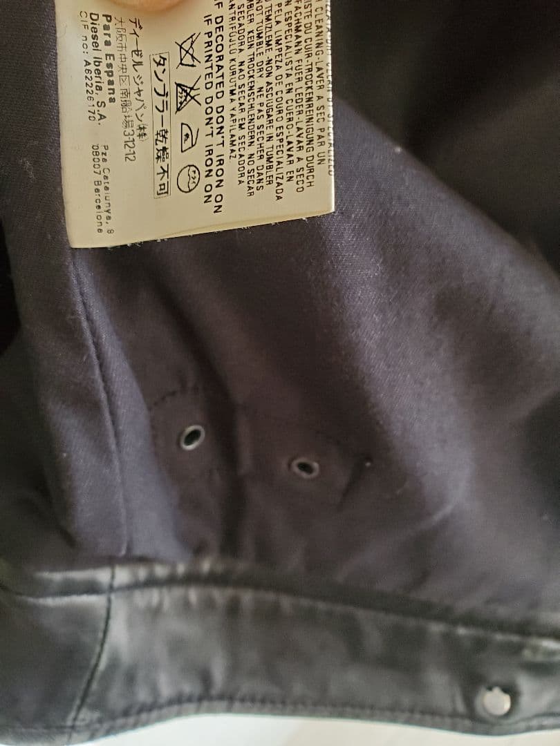 DIESEL 　レザー　シングルライダースジャケット