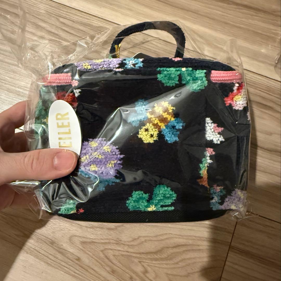 フェイラー　神崎恵　バニティポーチ　ネイビー