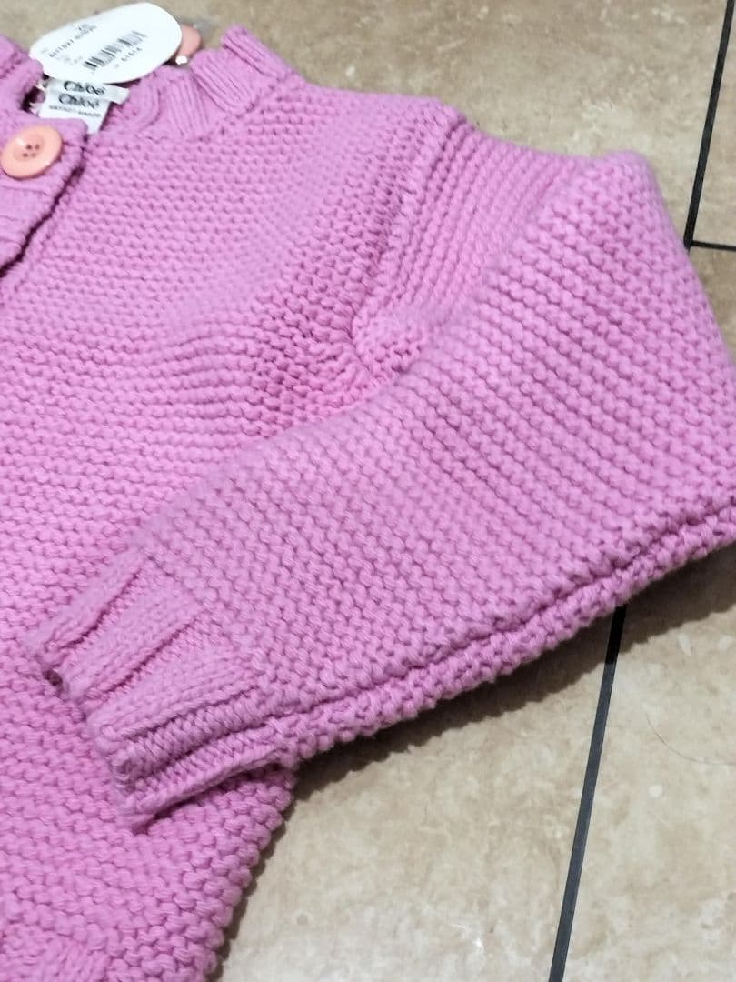 新品　Chloé ピンク ボタンがかわいいボレロカーディガン XS