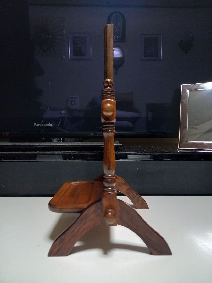 ココナッツ　様売約済　1970's　コロニアルウッド　テーブル　スタンド　ミラー