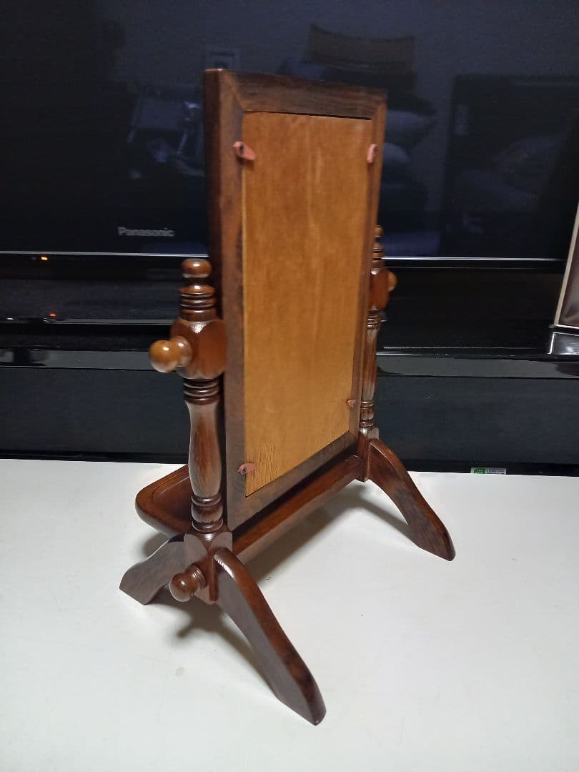 ココナッツ　様売約済　1970's　コロニアルウッド　テーブル　スタンド　ミラー