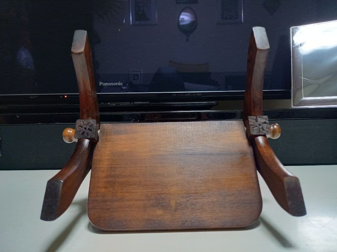 ココナッツ　様売約済　1970's　コロニアルウッド　テーブル　スタンド　ミラー