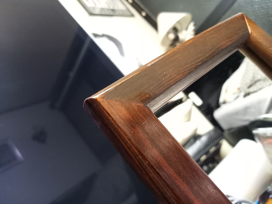 ココナッツ　様売約済　1970's　コロニアルウッド　テーブル　スタンド　ミラー