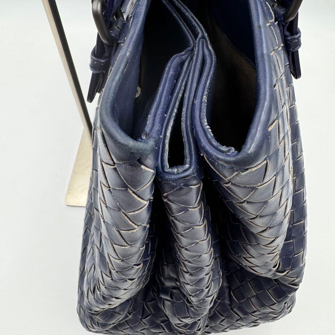 BOTTEGA VENETA ビジネスバッグ　ネイビー　カデナ A4収納