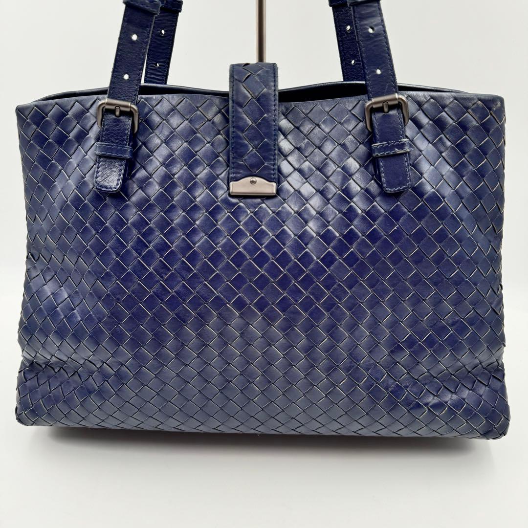 BOTTEGA VENETA ビジネスバッグ　ネイビー　カデナ A4収納