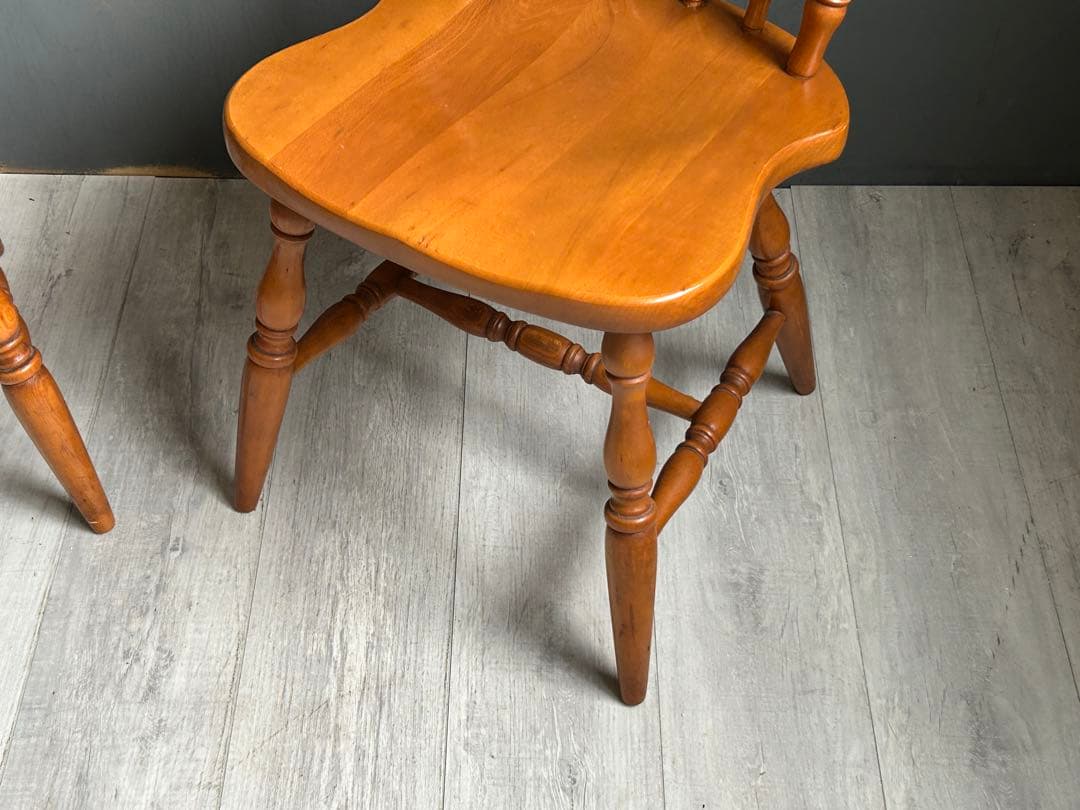 ②飛騨産業　キツツキマーク　ウィンザーチェア　スポークチェア　ヴィンテージ　nz