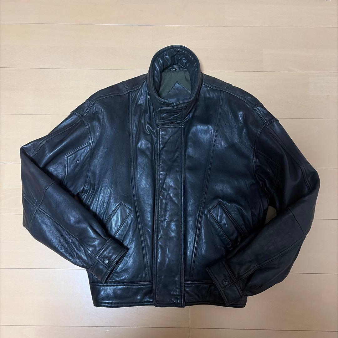 leather jacket 90s レザージャケット　短丈