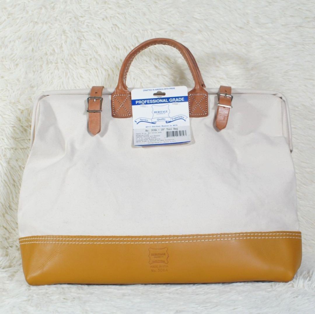 希少 USA製《HERITAGE LEATHER》ツールバッグ 16oz 本革