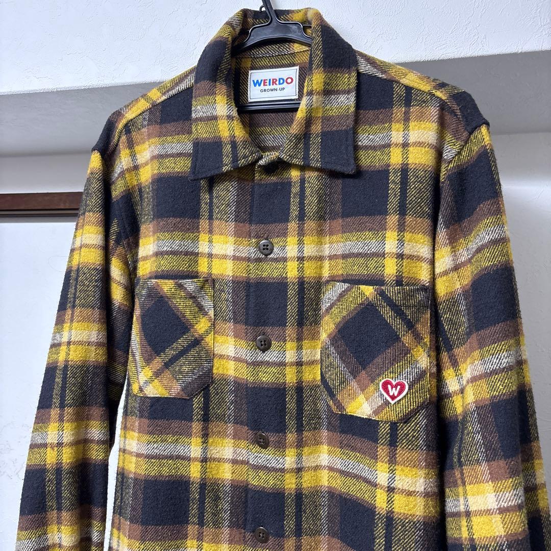極上カラー & 良サイズ WEIRDO ヘビーネルシャツ