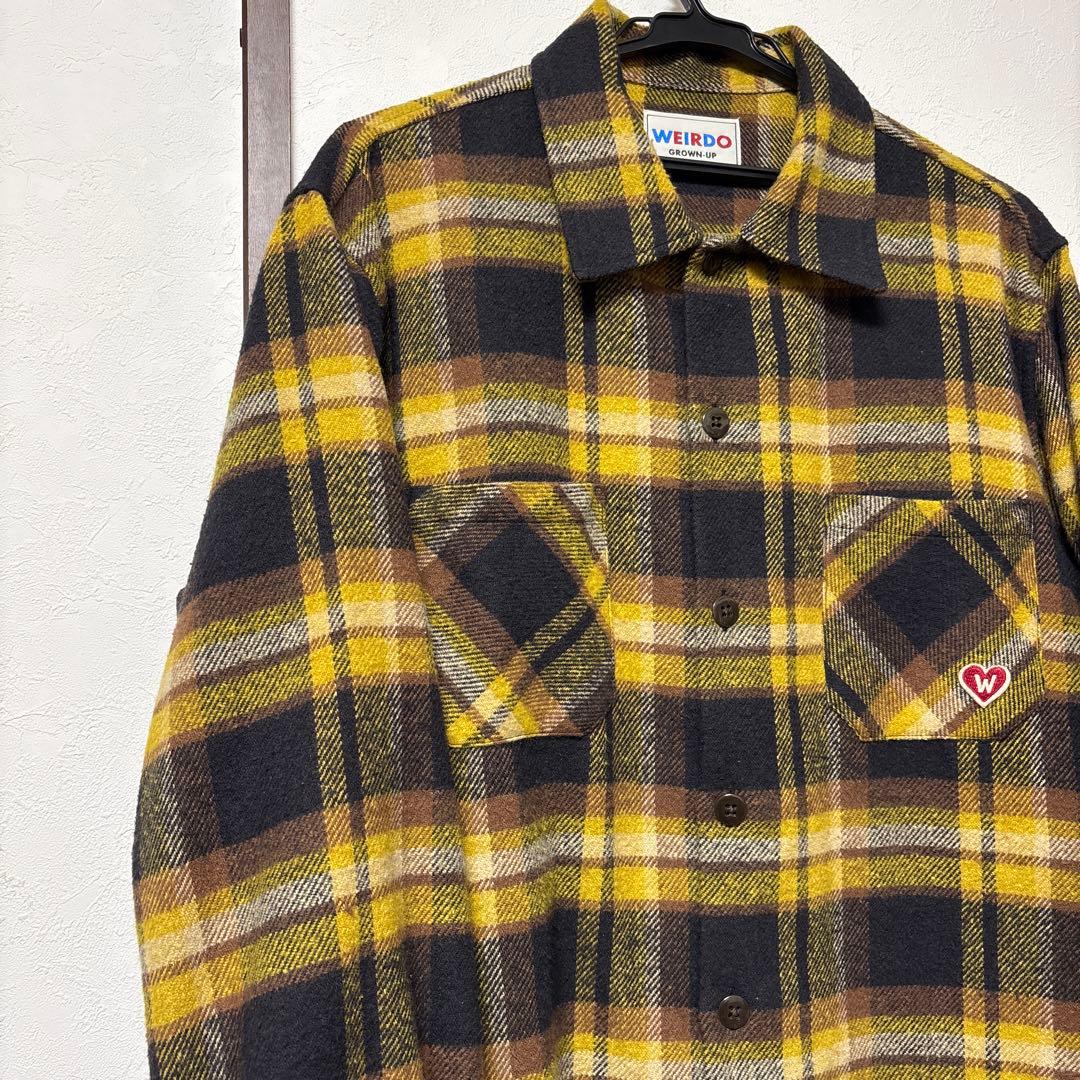 極上カラー & 良サイズ WEIRDO ヘビーネルシャツ
