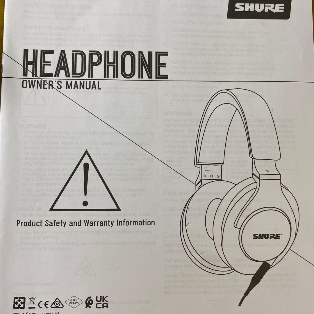 SHURE SRH440A 有線ヘッドホン ブラック