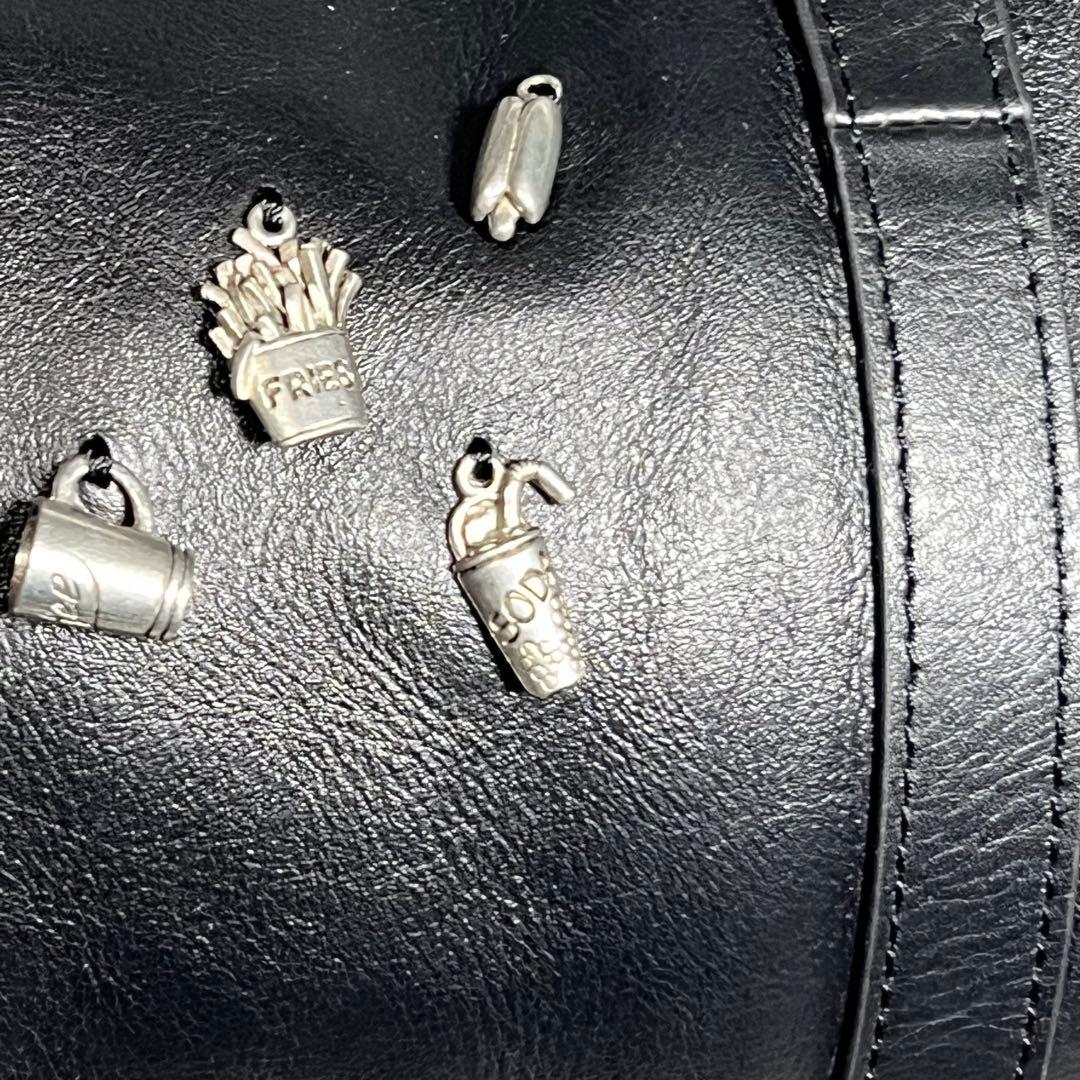 ear PAPILLONNER カフェチャーム付き円柱バック　ブラック　極美品