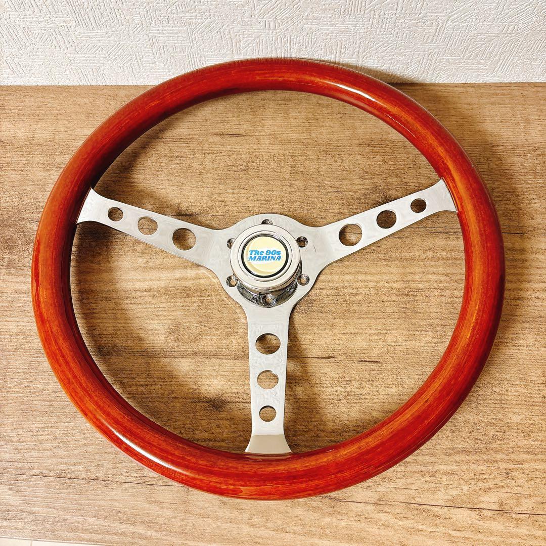 ウッドハンドル　ウッドステアリング　38cm アメリカン　USDM 旧車