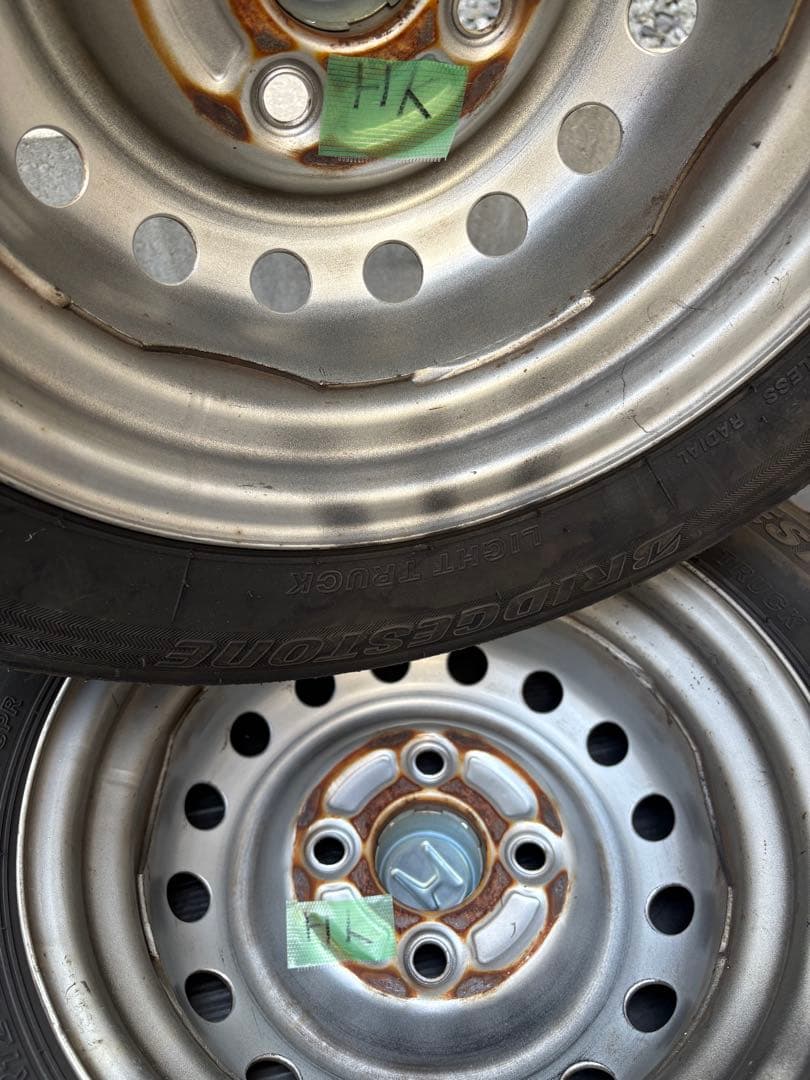 軽バン軽トラ アクティ K305 145/80R12 ２本送料込み⛰️