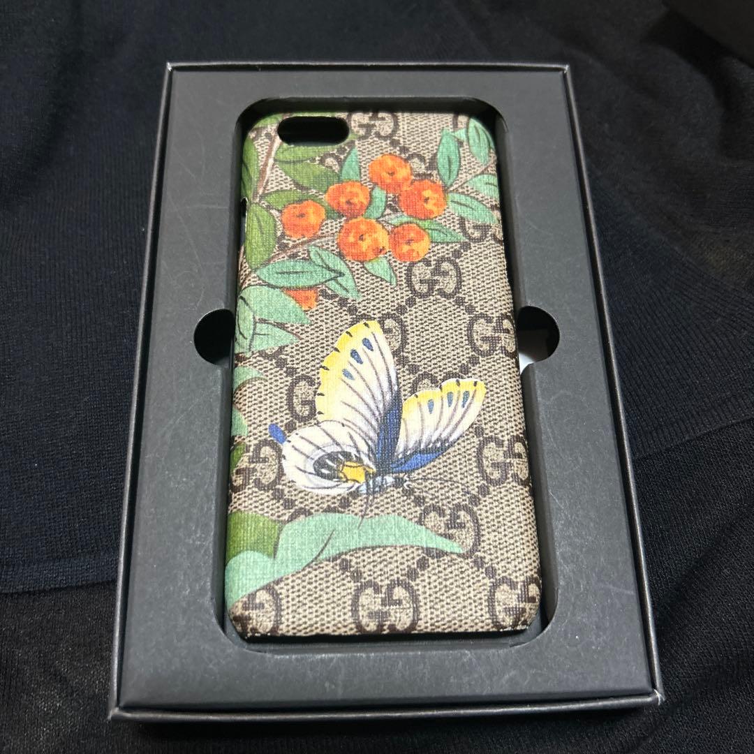 GUCCI GG柄 ティアン バタフライ iPhone6/6s ケース
