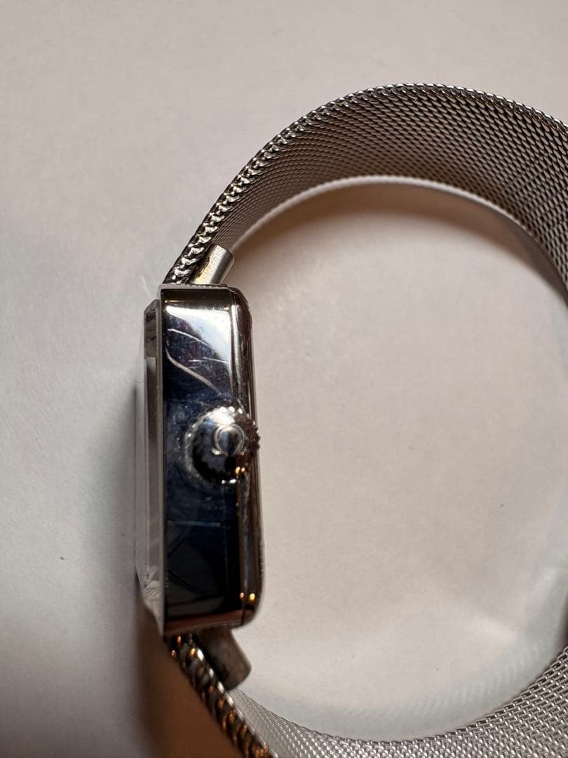 OMEGA DE VILLE スクエア型 手巻き式時計 シルバー　メッシュ