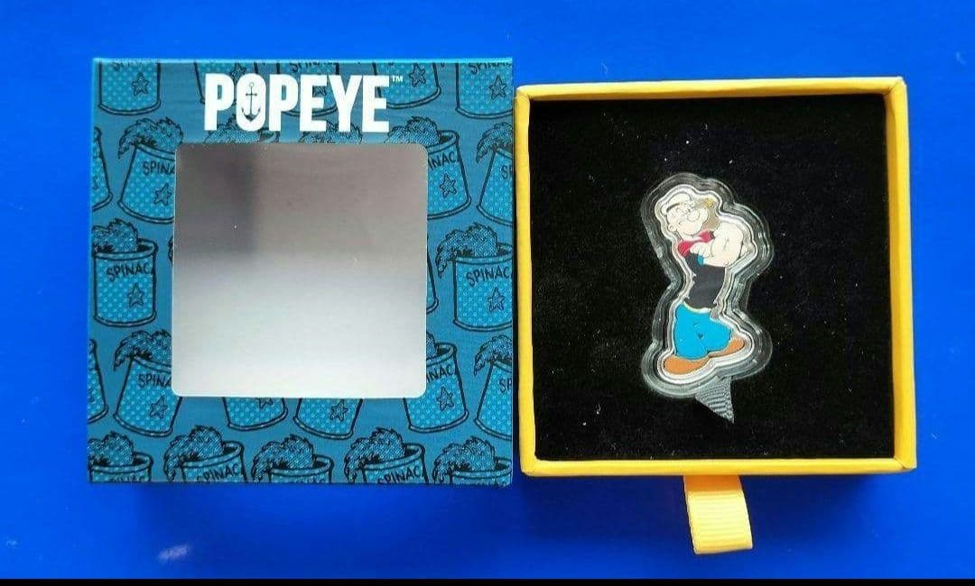 ポパイ2ドルカラー銀貨（サモア）1oz silver999（純銀） 2023年